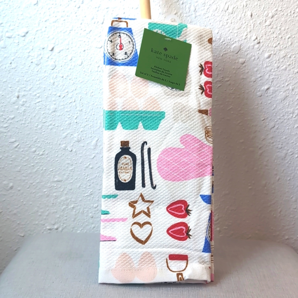 NWT Kate Spade Baking Tools Kitchen Towel set of 2